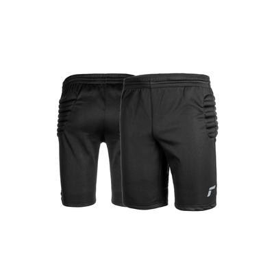 Torwarthose REUSCH "GK Training Short", Kinder, Gr. M, EURO-Größen, silber (schwarz, silberfarben), 100% Polyester, unifarben, sportlich, kurz, Hosen, mit eingenähten Polstern