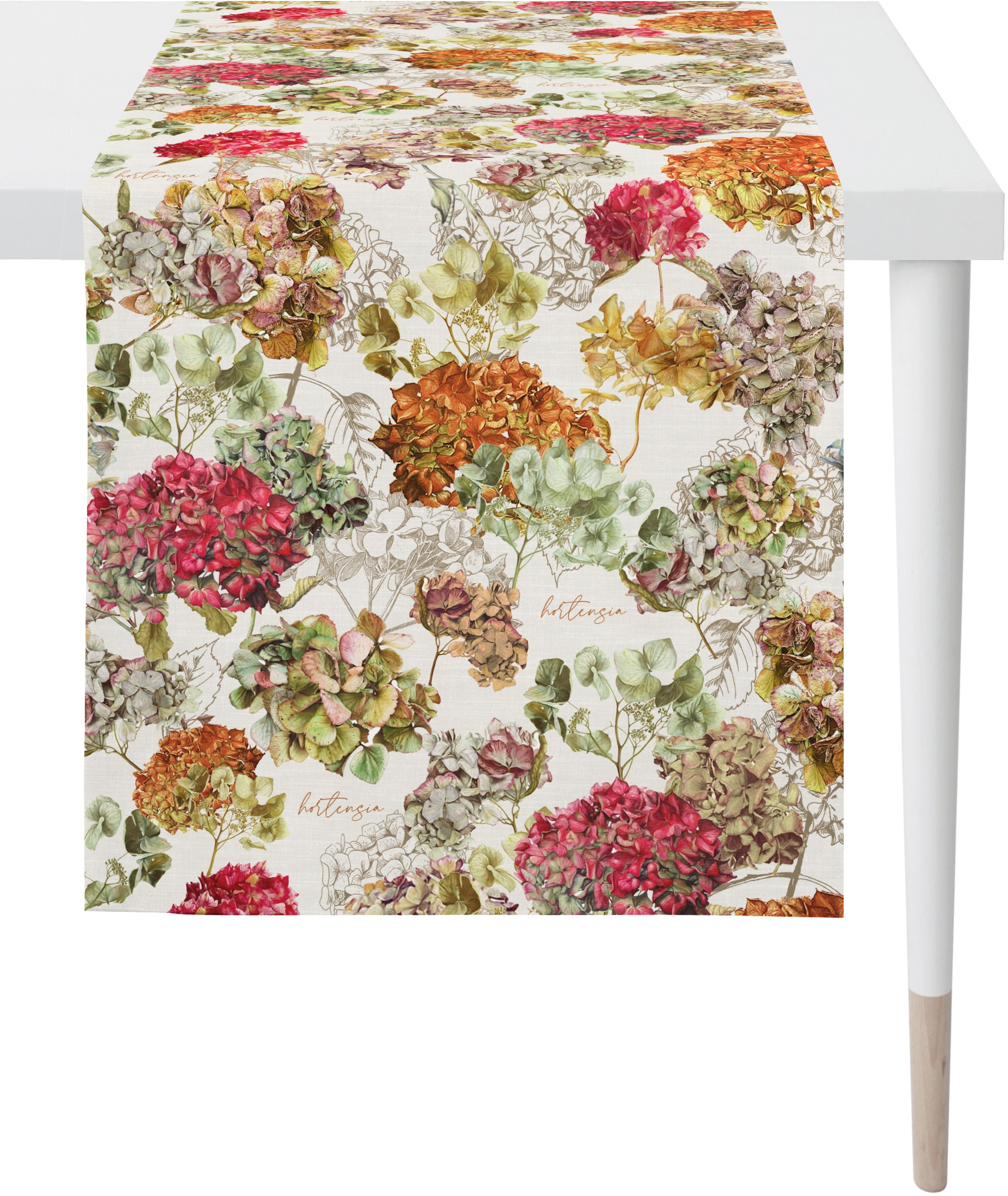 Tischläufer APELT "5253 HERBSTZEIT, Herbstdeko, Herbst", bunt (bunt, orange), B:48cm L:140cm, Baumwolle, Polyester, Tischdecken, Digitaldruck Image