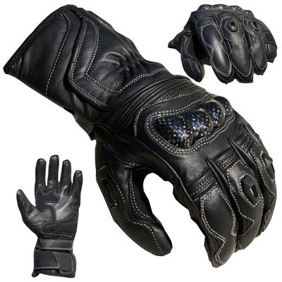 Motorradhandschuhe PROANTI Gr. XXL, schwarz, Handschuhe, XXL, Obermaterial: 100% Rindsleder. Innenfutter: 100% Polyester, Racing, aus Leder