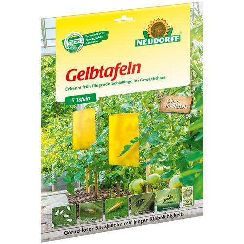Neudorff Klebefalle Gelbtafeln, (Packung, 5 tlg.) gelb Zubehör Pflanzen Garten Balkon