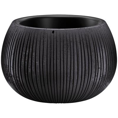 Blumentopf PROSPERPLAST "Beton Bowl" Pflanzgefäße schwarz Ø29cm x 19,5cm