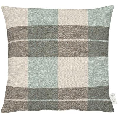 Dekokissen APELT "Nebraska", blau (hellblau, beige, kariert), B:45cm L:45cm, Polyester, Wolle, Kunstfaser, Dekokissen_Sitzkissen_Kissenhüllen, Kissenhülle mit Füllung, 1 Stück Image