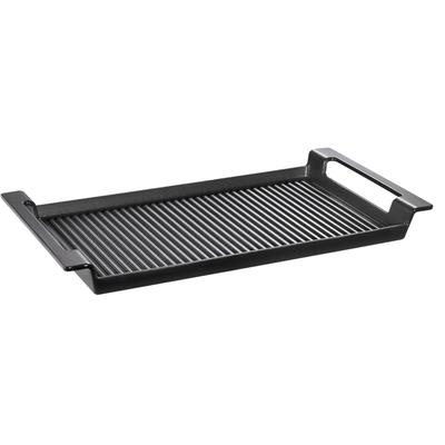 Grillplatte SCHULTE-UFER "Rustika", schwarz, B:24cm T:44cm, Gusseisen, Grillroste, Induktion Image