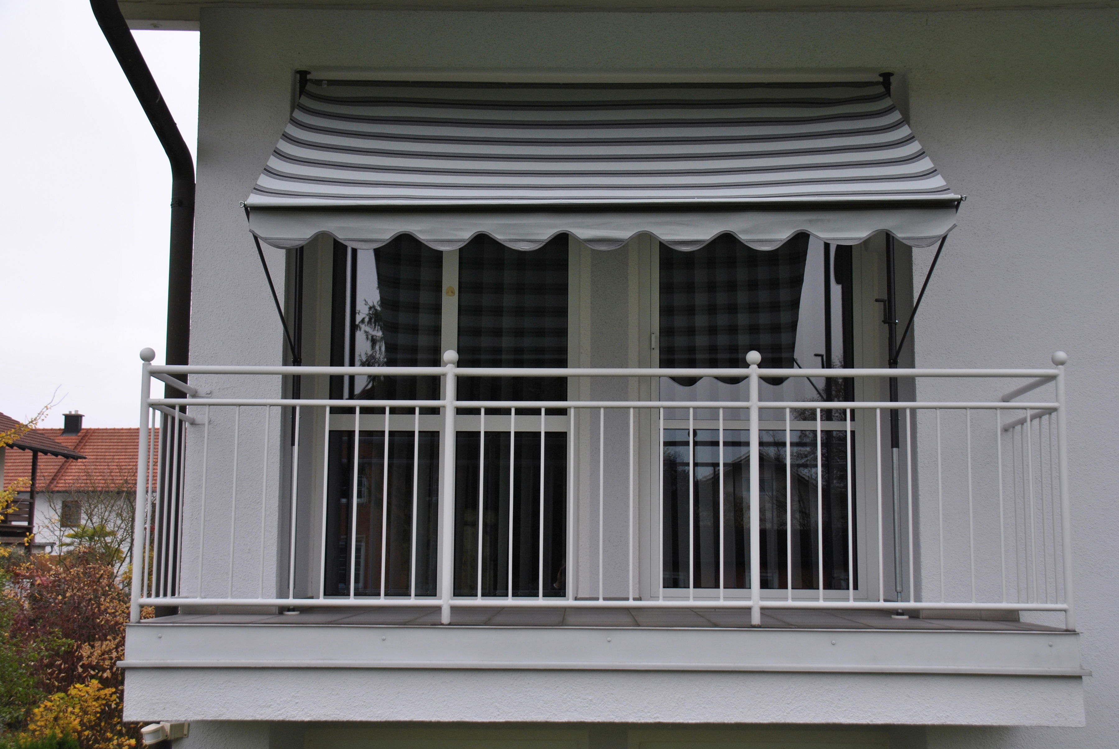 Klemmmarkise, grau (hellgrau, grau), B:300cm, Polyacryl, ANGERER FREIZEITMÖBEL, Markisen, hellgrau-grau, Ausfall: 150 cm, versch. Breiten