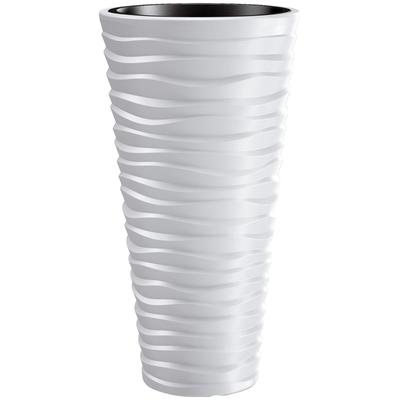 Blumentopf PROSPERPLAST "Sand slim", weiß, H:52cm, Kunststoff, Pflanzgefäße, Ø 29,6 cm