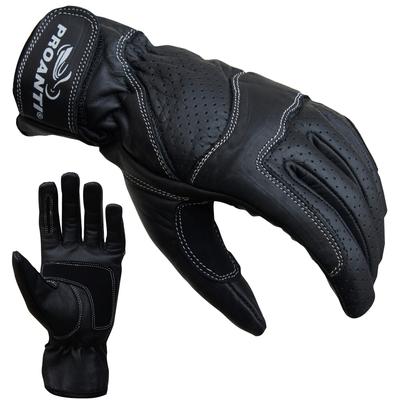 Motorradhandschuhe PROANTI Handschuhe Gr. M, schwarz Damen Leder Handschuhe