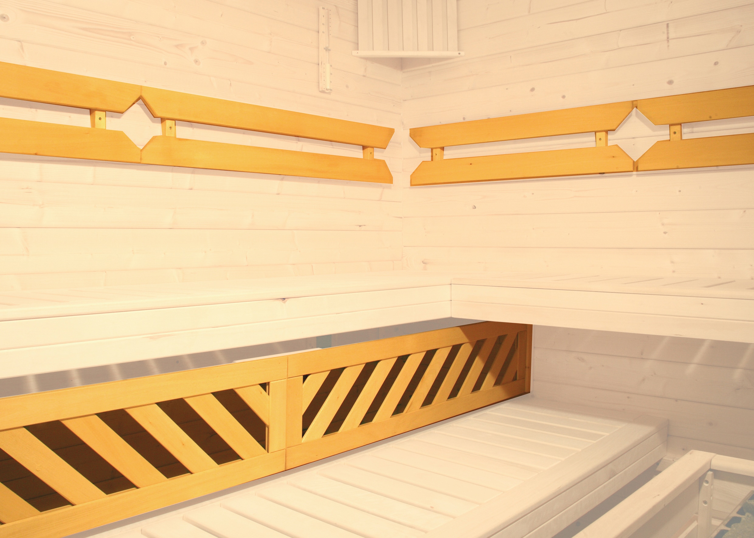 Sauna-Rückenlehne WEKA "Komfortpaket 3", beige (natur), Massivholz, Rückenlehnen, 3-tlg. Image