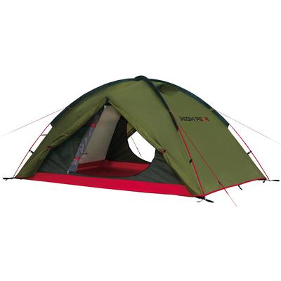 Kuppelzelt HIGH PEAK "Woodpecker 3", grün (grün, rot), Zelte, B/H/L: 190cm x 115cm x 340cm, B:190cm H:115cm L:340cm