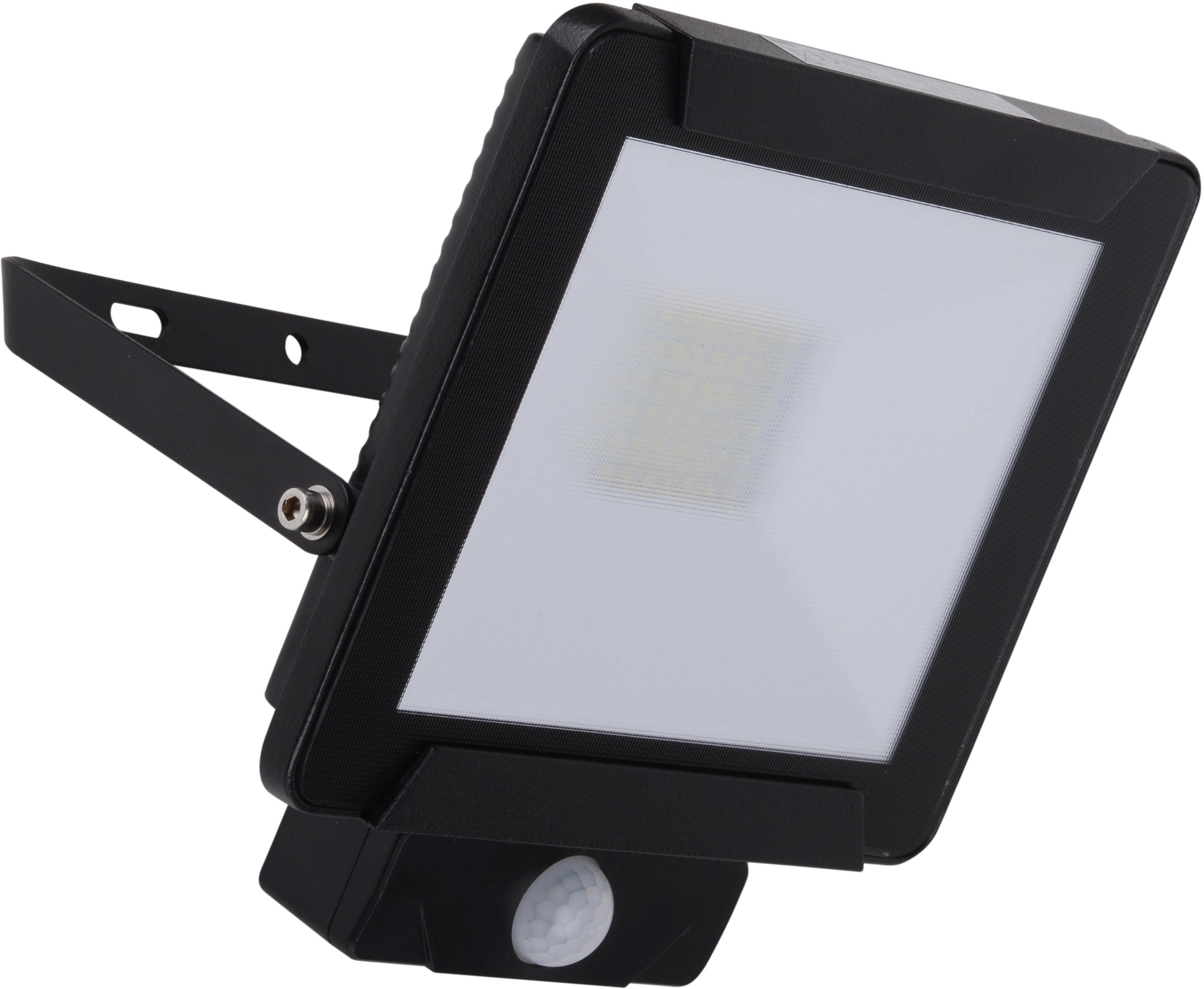 LED Außen-Wandleuchte NÄVE "Radia", schwarz (schwarz, transparent), B:18,5cm H:22cm T:6cm, Leuchten, Zeiteinstellung, incl. Sensor/Bewegungsmelder, Lichteinstellung Image