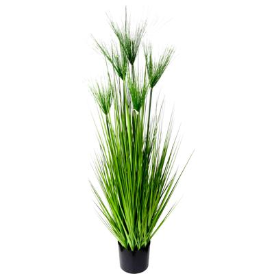 Kunstpflanze I.GE.A. "Zyperngras im Topf", grün, B:33cm H:130cm T:33cm, Kunststoff, Kunstpflanzen Image