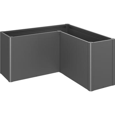 Hochbeet BIOHORT "Belvedere", grau (dunkelgrau, metallic), B:152cm H:77cm T:152cm, Stahlblech, Pflanzgefäße, BxTxH: 152x152x77 cm
