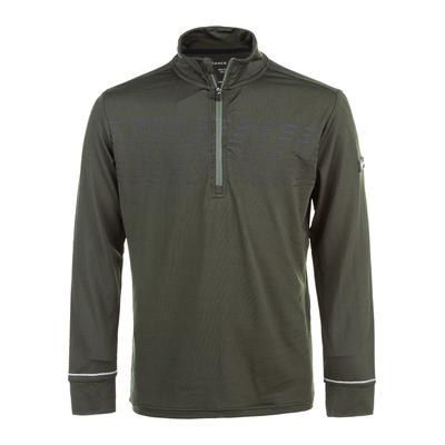 Langarmshirt ENDURANCE "Loopy Jr.", Kinder, Gr. 116, grün (dunkelgrün, grün), 88% Polyester, 12% Elasthan, bedruckt, sportlich, normal, ohne Ausschnitt, Langarm, Shirts, mit schnell trocknender QUICK DRY Technologie