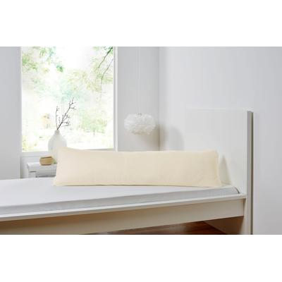 Kissenbezug PRIMERA "Seitenschläferkissen", beige (ecru), B:40cm L:140cm, Mako-Jersey, Obermaterial: 100% Baumwolle, Kissenbezüge, in weicher Feinjersey-Qualität Image