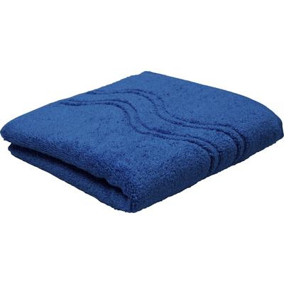 Duschtuch ROSS "Cashmere feeling", blau (ozean), B:75cm L:140cm, Frottier, Baumwolle, Handtücher (Packung), 100% Baumwolle, mit Wellen-Bordüre, große Farbauswahl Image