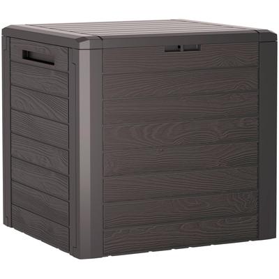 Aufbewahrungsbox PROSPERPLAST "Woodebox, TOPSELLER", braun, B:58,8cm H:46cm T:55cm, Kunststoff, Aufbewahrungsboxen, brau