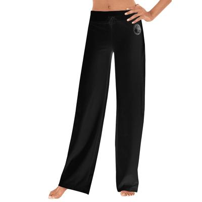 Wellnesshose H.I.S, Damen, Gr. 44/46, N-Gr, schwarz, Interlock, Obermaterial: 60% Baumwolle, 40% Polyester, unifarben, Basic, lässig geschnitten lang, Hosen, mit weitem Bein, Loungewear, Topseller Image