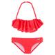 Bandeau-Bikini BUFFALO Gr. 122/128, N-Gr, rot (hummer) Kinder Bikini-Sets Bikinis