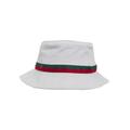 Flex Cap FLEXFIT "Bucket Hat Stripe Bucket Hat" Gr. one size, bunt (white, firered, green) Damen Caps Flex