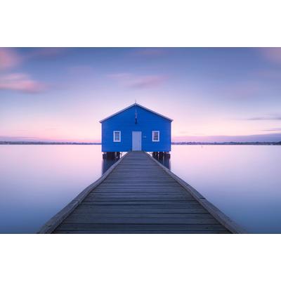 Fototapete PAPERMOON "Photo-Art RICHARD VANDEWALLE, BOOTSHAUS", bunt, B:4,00m L:2,60m, Vlies, Tapeten Image
