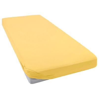 Spannbettlaken BELLANA "Jersey-Elasthan deLuxe", beige (weizen), B:200cm L:200-220cm, Jersey-Elasthan, Obermaterial: 95% Baumwolle, 5% Elasthan, Laken, für Boxspringbetten und sehr hohe Matratzen Image