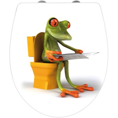 WC-Sitz WENKO "Frog News" WC-Sitze bunt (bunt, weiß) WC-Sitze
