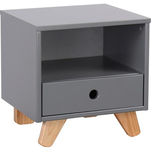 „Nachtkommode LÜTTENHÜTT „“Dolidoo““ Sideboards Gr. B/H/T: 40 cm x 40 cm x 35 cm, 1, grau Nachtkonsolen und Nachtkommoden in skandinavischem Look“