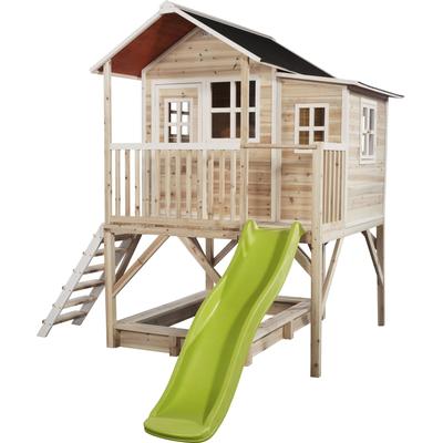 Spielturm EXIT "Loft 550 natur" Spieltürme beige (natur, weiß) Kinder BxTxH: 348x220x255 cm