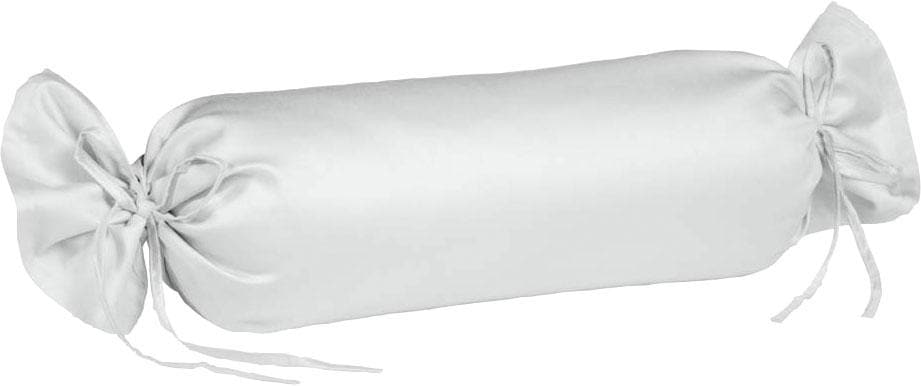 Nackenrollenbezug FLEURESSE "Colours", weiß, B:15cm L:40cm, Mako-Satin, Obermaterial: 100% Baumwolle, Kissenbezüge, Mako Satin, glänzend, glatt, Premium Qualität Image