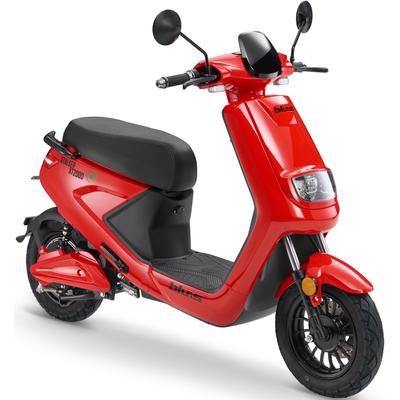 E-Mofaroller BLU:S "XT2000", rot, Elektromotorroller, 25 km/h, bis zu 59 km Reichweite, mit Straßenzul., 2 Sitzplätze, für Erwachsene, B:70cm H:112cm L:167cm