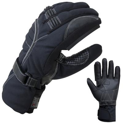 Motorradhandschuhe PROANTI Handschuhe Gr. S, schwarz Winter Regenhandschuhe mit Visierwischer, wasserdicht