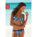 Bügel-Bikini KANGAROOS Gr. 44, Cup F, blau (marine, blau) Damen Bikini-Sets im Retro-Design