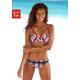 Bügel-Bikini KANGAROOS Gr. 38, Cup E, schwarz (schwarz, rosa) Damen Bikini-Sets Ocean Blue