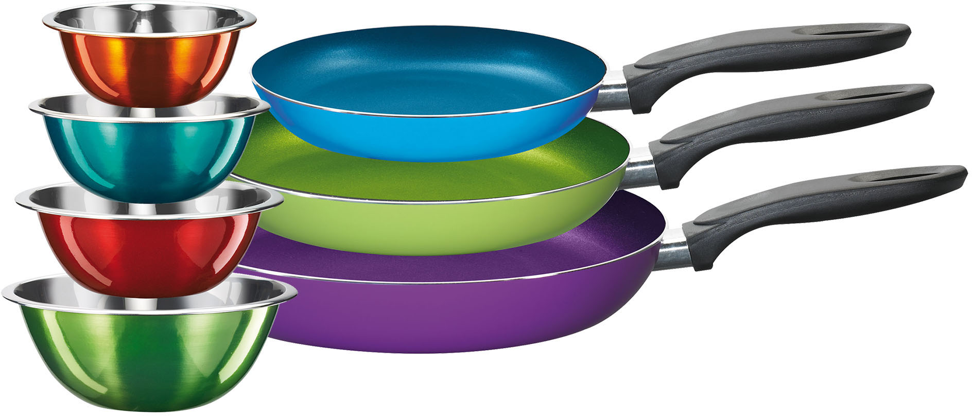 Pfannen-Set KING, bunt, Ø:28cm, Pfannen, Induktion, Keramikbeschichtung Image