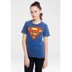 T-Shirt LOGOSHIRT "DC Comics – Superman" Gr. M, blau Damen Shirts T-Shirts