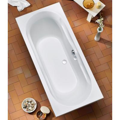 Badewanne OTTOFOND "Madera", weiß, B:80cm H:42cm L:180cm T:80cm, Sanitäracryl, Badewannen, mit Fußgestell