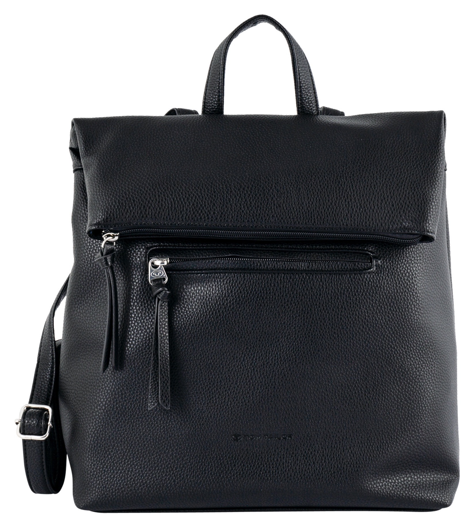 Rucksack TOM TAILOR "Tinna", Gr. B/H/T: 32cm x 33cm x 11,5cm, schwarz, Rucksäcke, ein perfekter Allrounder, sportiv und modern mit funktionalen Details Image