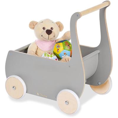 Puppenwagen PINOLINO "Mette, grau" grau Kinder Puppenwagen -trage