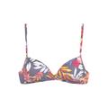 Triangel-Bikini-Top VIVANCE "Leilani" Gr. 38, Cup A, grau (grau, bedruckt) Damen Bikini-Oberteile Ocean Blue