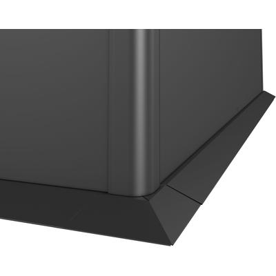 Beetumrandung BIOHORT "B140929", grau (dunkelgrau, metallic), Metall, Beeteinfassungen, Mähkante für Hochbeet BxT: 100x100 cm Image