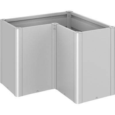 Hochbeet BIOHORT "Belvedere", silber (silberfarben, metallic), B:102cm H:77cm T:102cm, Stahlblech, Pflanzgefäße, BxTxH: 102x102x77 cm