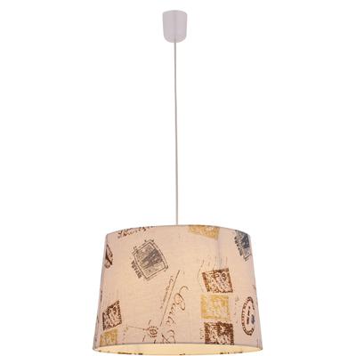 NÄVE Pendelleuchte "PRINT", braun, Ø 40cm, Lampen, inkl. Pendel l: 120cm, transparent, Farbe: braun mit Motiv Image