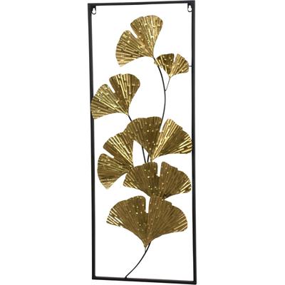 Wanddekoobjekt "Wanddekoration", gold (goldfarben), B:35cm H:90cm T:4cm, Metall, HOFMANN LIVING AND MORE, Wanddekoobjekte Image