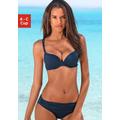 Push-Up-Bikini S.OLIVER Gr. 42, Cup C, blau (dunkelblau) Damen Bikini-Sets Ocean Blue