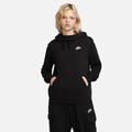 Kapuzensweatshirt NIKE SPORTSWEAR "Club Fleece Women's Funnel Hoodie" Gr. XS (32/34), schwarz-weiß (black, white) Damen Sweatshirts