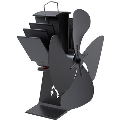 Kaminventilator ADURO "wärmebetrieben", schwarz, B:13,4cm H:21,2cm T:10cm, Ventilatoren, für Kaminöfen Image