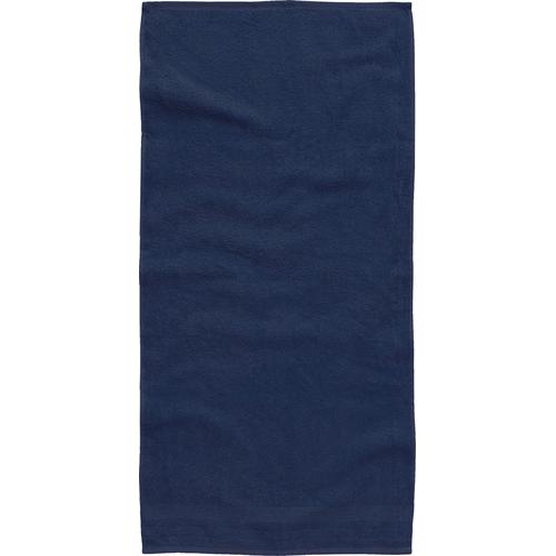 „Saunatuch TOM TAILOR HOME „“Color Bath““ Handtücher (Packung) Gr. B/L: 80 cm x 200 cm (1 St.), blau (marine) Saunatücher mit Logo in Bordüre“