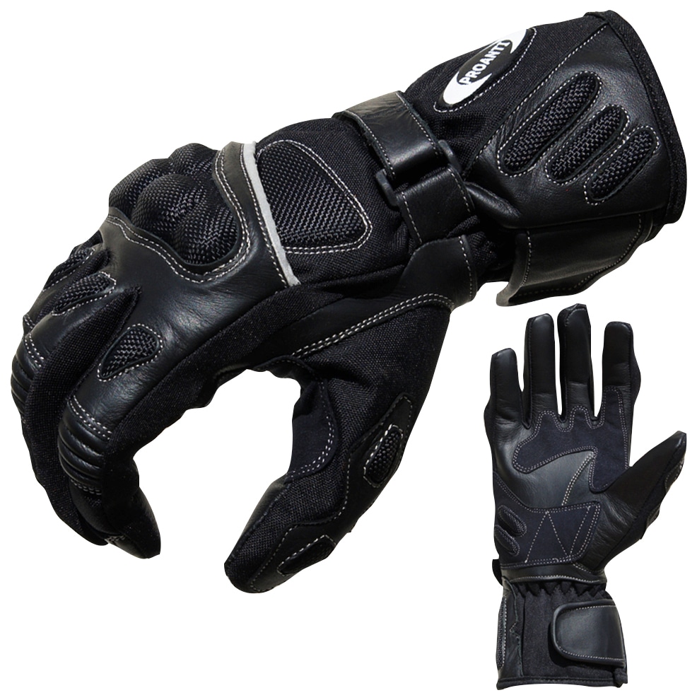 Motorradhandschuhe PROANTI Gr. XL, schwarz, Handschuhe, XL, Obermaterial: 60% Rindsleder, 30% Nylon, 10% Polyester. Innenfutter: 100% Polyester, aus Leder/Cordura Image
