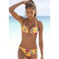 Push-Up-Bikini-Top SUNSEEKER "Modern" Gr. 38, Cup B, gelb (gelb, bedruckt) Damen Bikini-Oberteile Ocean Blue