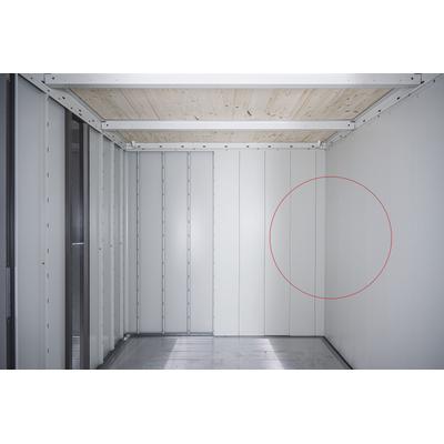Gerätehaus-Innenwand BIOHORT, weiß, B:348cm H:222cm T:348cm, Stahlblech, Gartenhaus-Seitenwände, Innenverkleidung für Gerätehaus Neo 4D