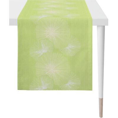 Tischläufer APELT "7200 LOFT STYLE", grün (hellgrün, weiß), B:48cm L:140cm, Polyester, Viskose, Tischdecken, Jacquardgewebe Image